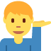 twitter version: Man Tipping Hand