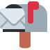 twitter version: Open Mailbox with Raised Flag