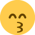 twitter version: Kissing Face with Smiling Eyes
