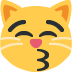 twitter version: Kissing Cat Face with Closed Eyes