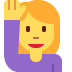twitter version: Woman Raising Hand