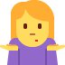 twitter version: Woman Shrugging