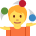 twitter version: Person Juggling