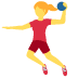 twitter version: Woman Playing Handball
