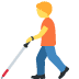 twitter version: Person with White Cane