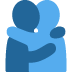 twitter version: People Hugging