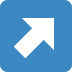 twitter version: Up-Right Arrow Emoji