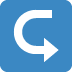 twitter version: Right Arrow Curving Upwards