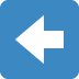 twitter version: Leftwards Black Arrow