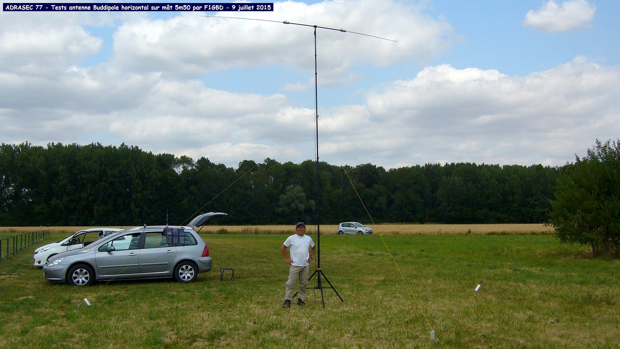 Antenne Buddipole réelle à 5m50