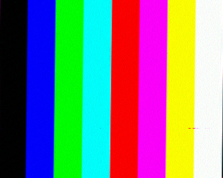 Mire SSTV à barres verticales de couleur pour vérifier le décodage des images