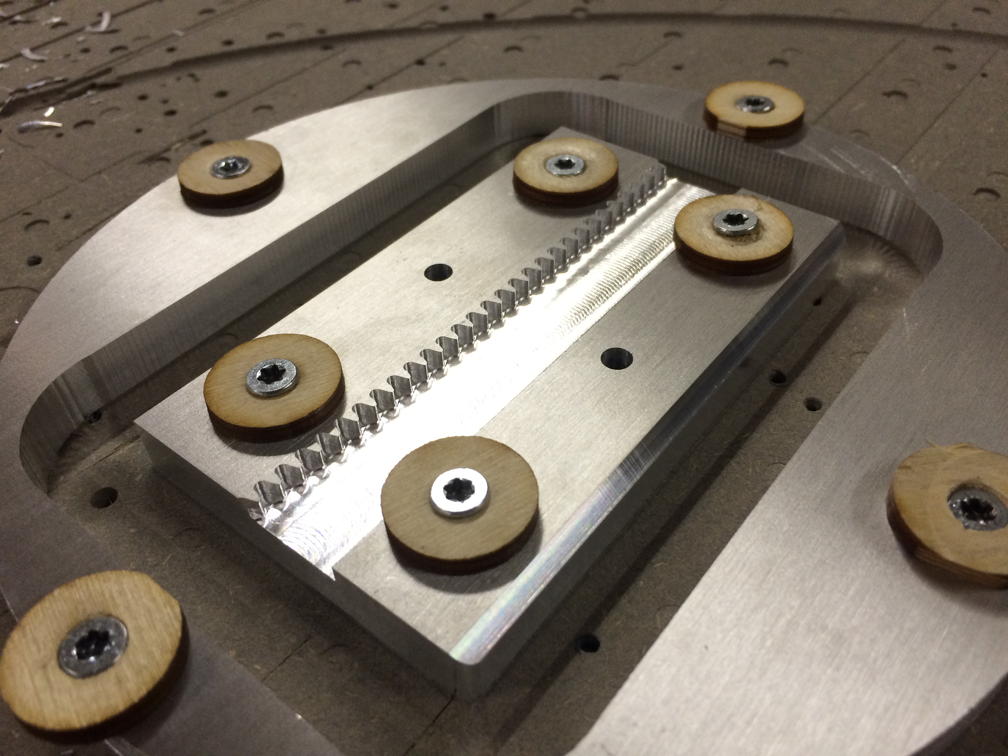 Chamfer rail for award plotter CNC mill axis