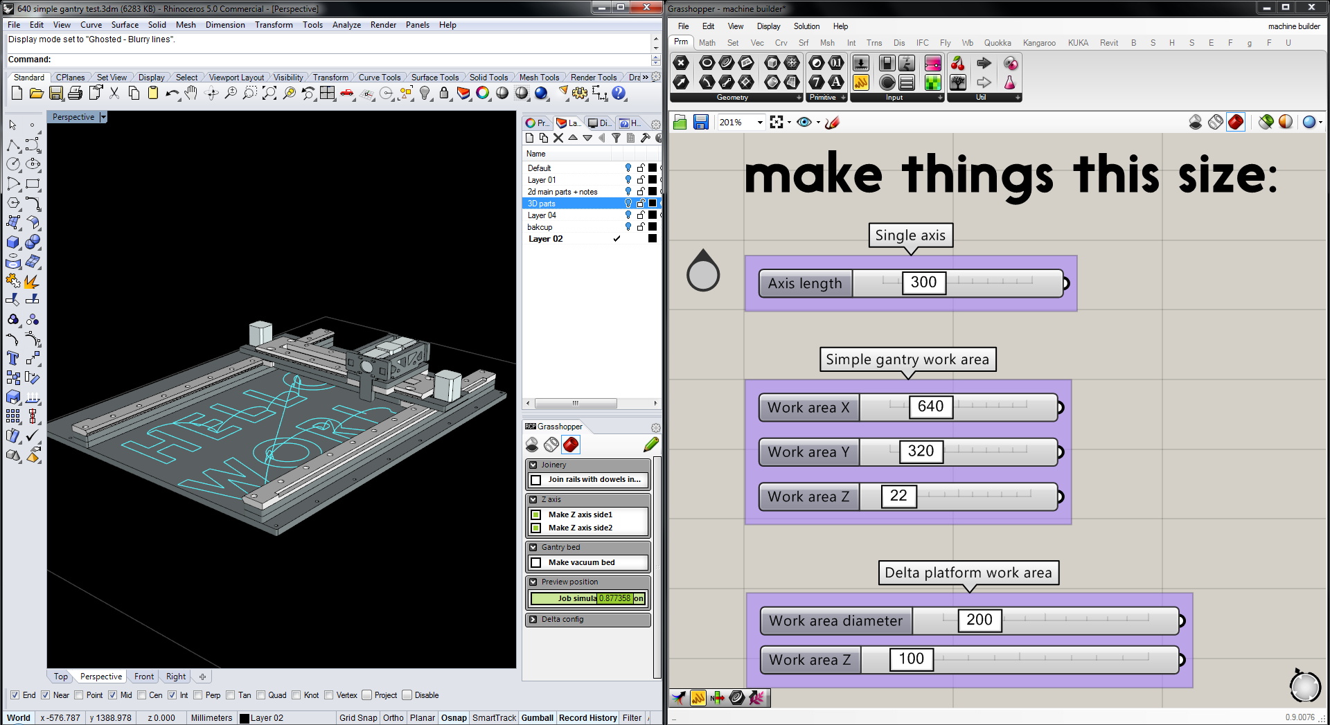 Machine builder interface