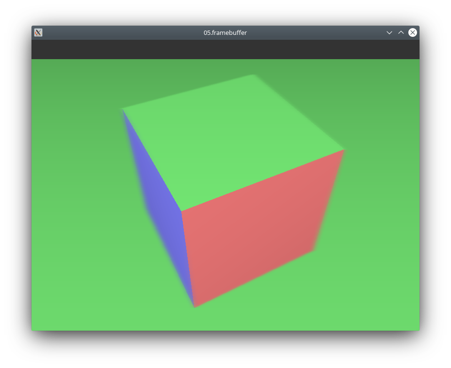 Using framebuffers to implement a depth of field effect