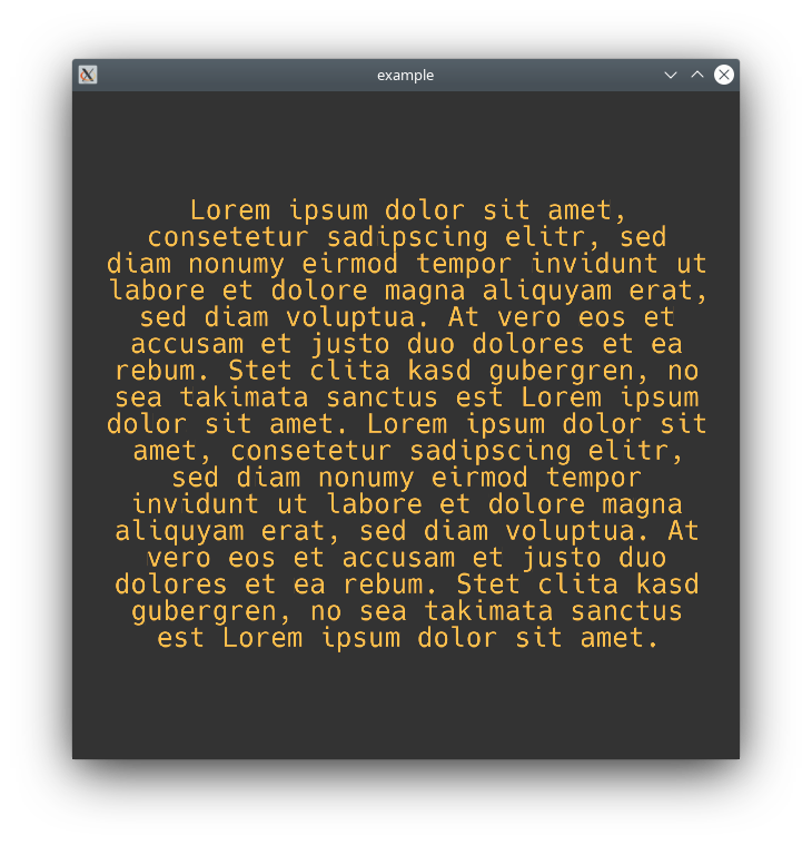 Filling and rendering a box of text