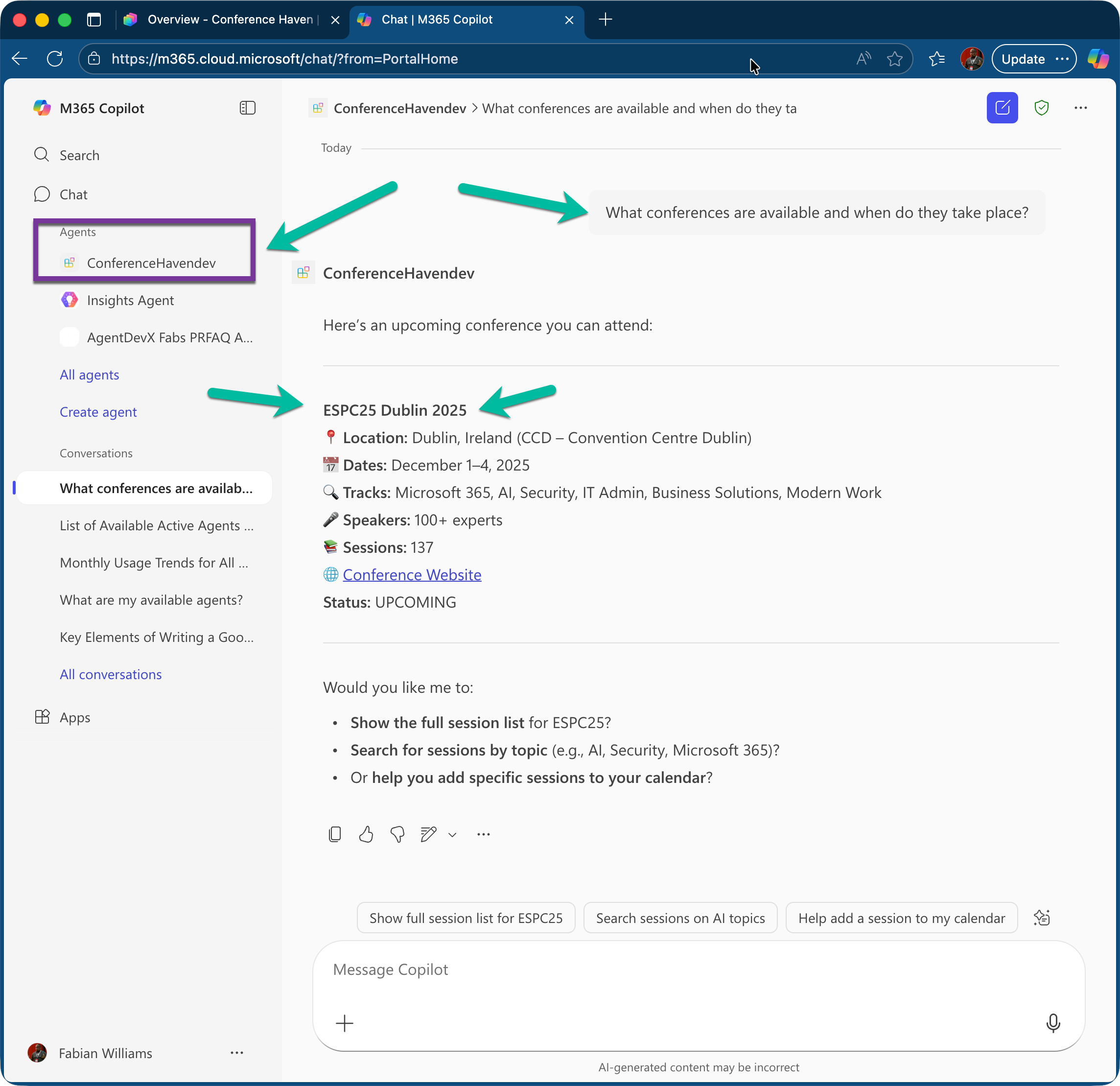 ConferenceHaven in Copilot