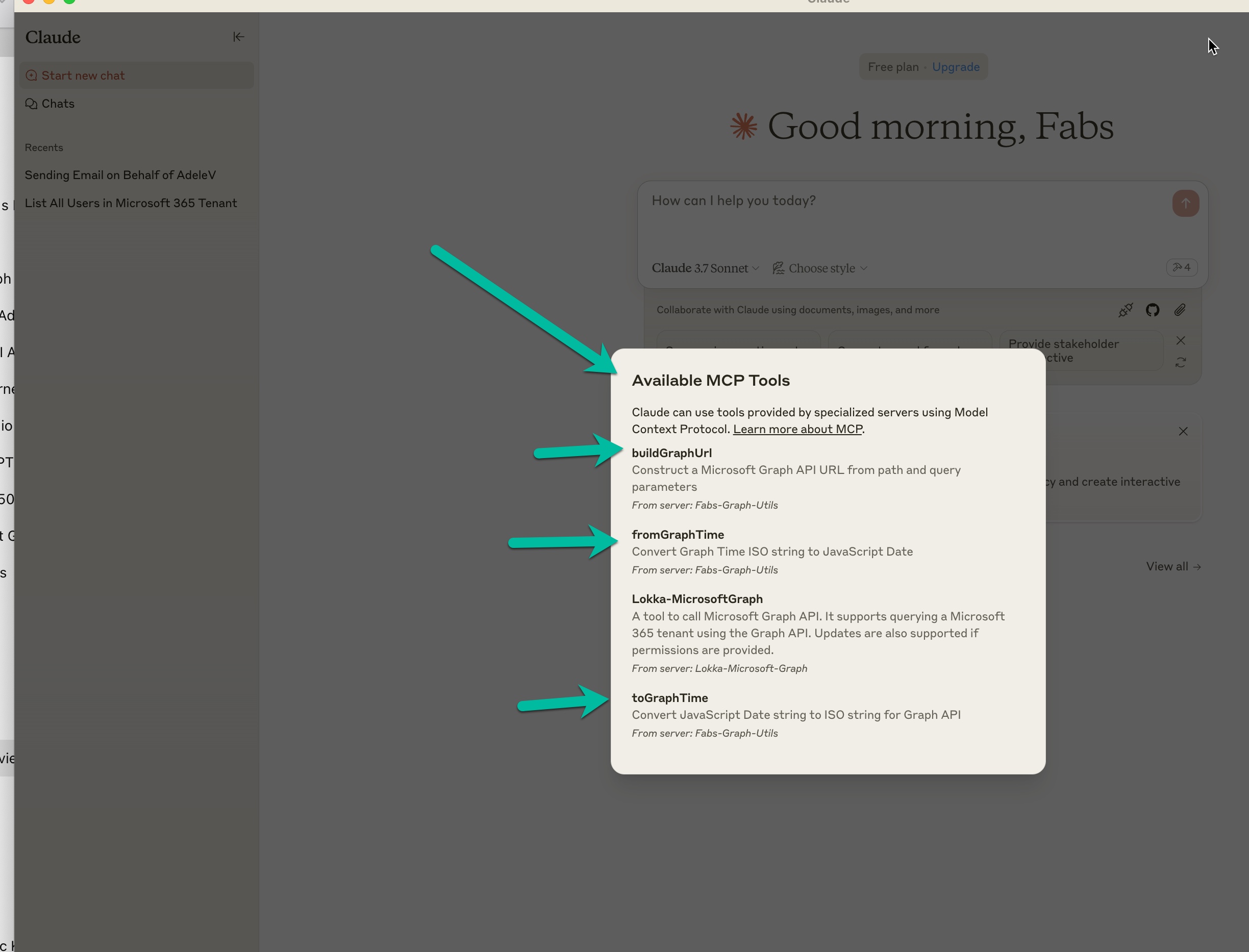 Fabs MCP Tools in Claude