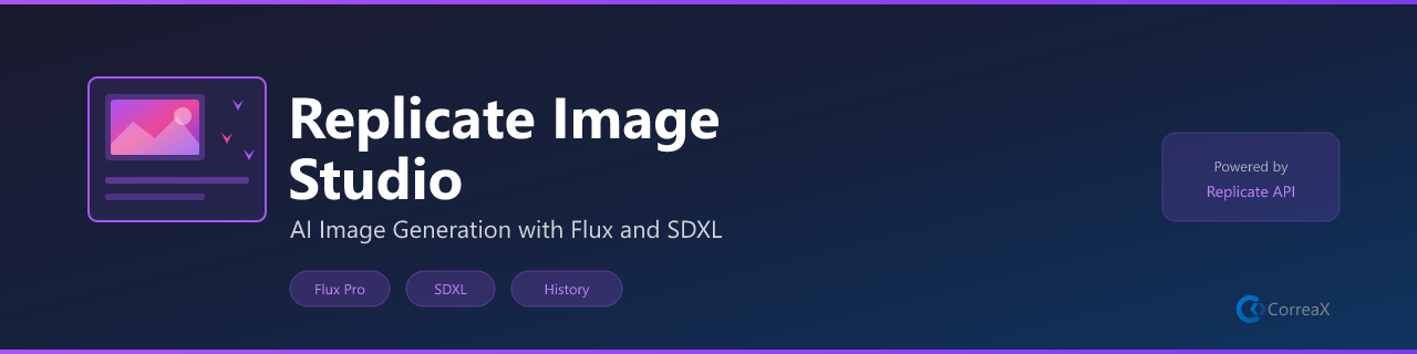 Replicate Image Studio Banner