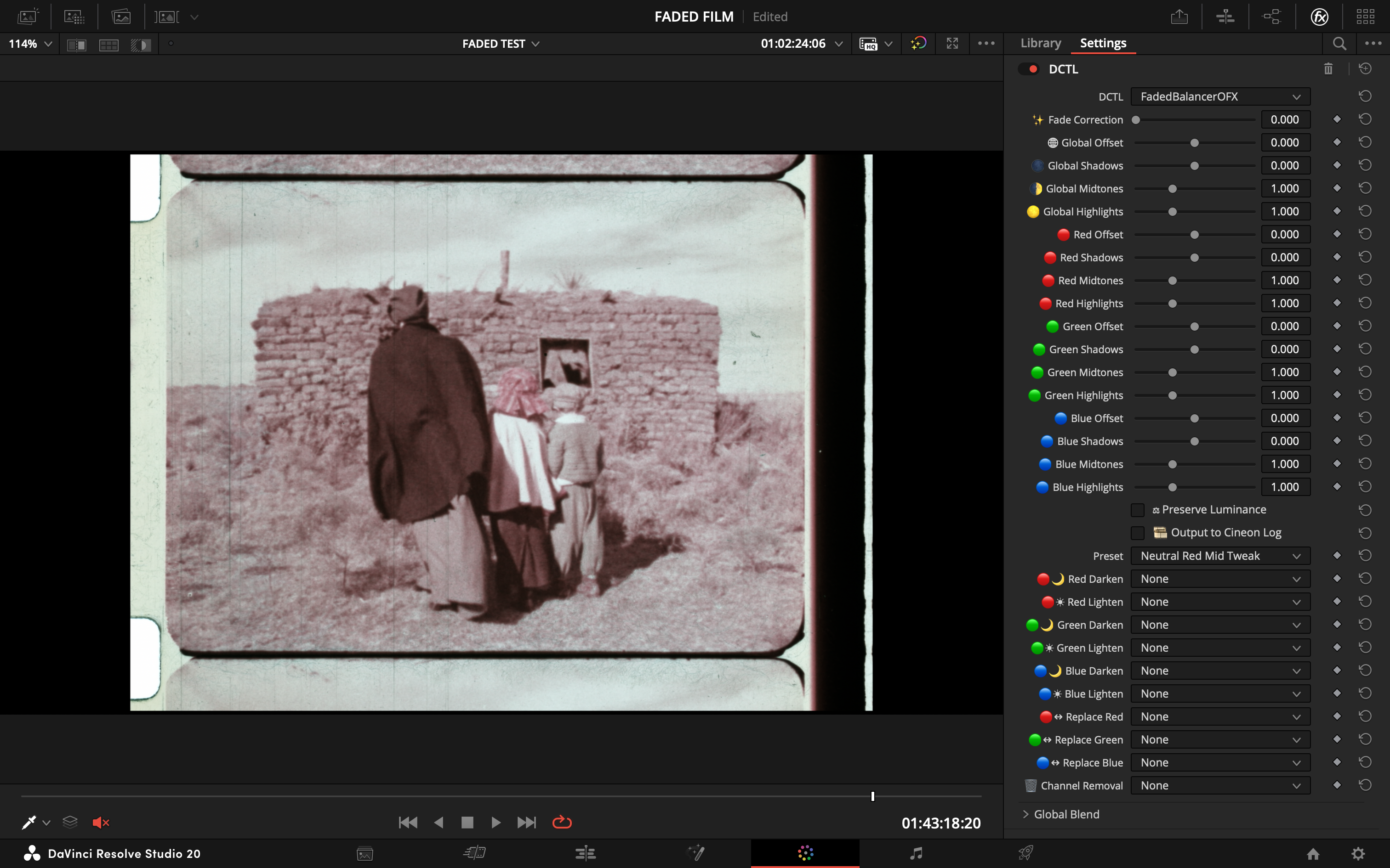 Neutral Red Mid Tweak Before