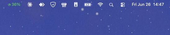 claude-meter in the macOS menu bar