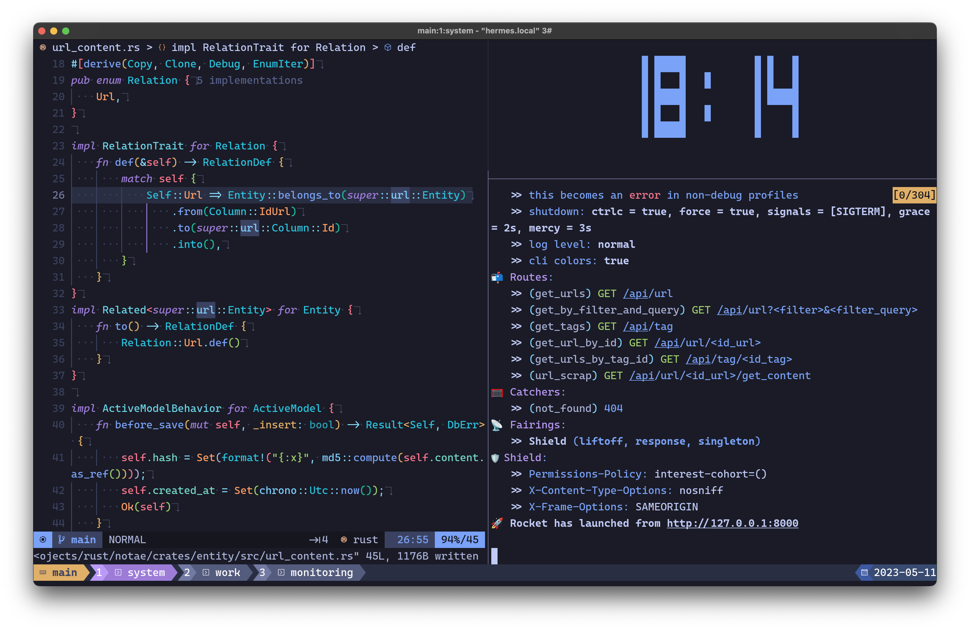 Tokyo Night tmux theme - Default Variation