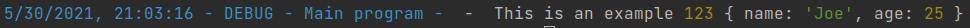 Sample output Alt text