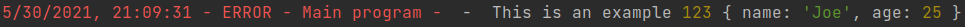 Sample output Alt text