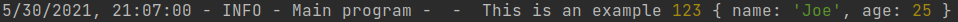 Sample output Alt text