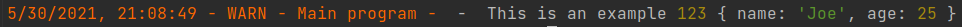 Sample output Alt text