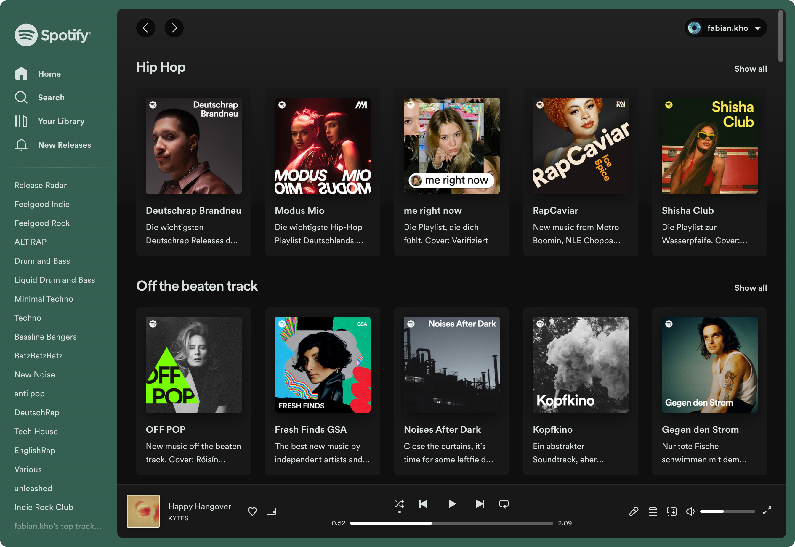 Spotify Homescreen