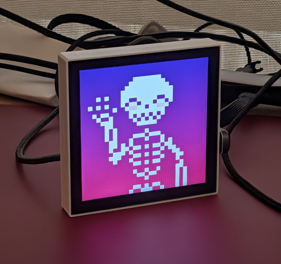 p3a displaying pixel art