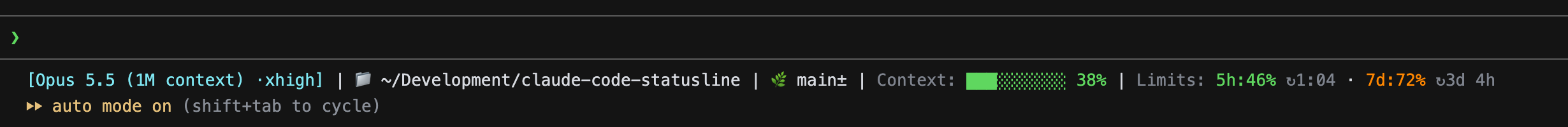 Statusline preview