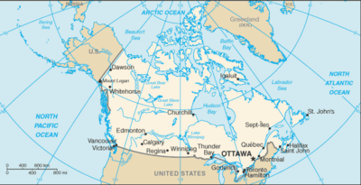 Canada: CIA World Factbook map from 2021; original boundary notes preserved.