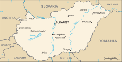 Hungary: CIA World Factbook map from 2021; original boundary notes preserved.