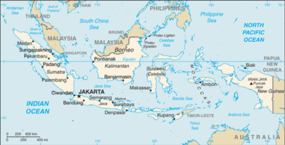 Indonesia: CIA World Factbook map from 2021; original boundary notes preserved.