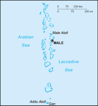 Maldives: CIA World Factbook map from 2021; original boundary notes preserved.