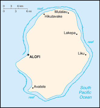 Niue: CIA World Factbook map from 2021; original boundary notes preserved.