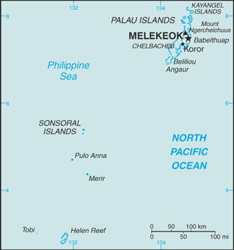 Palau: CIA World Factbook map from 2021; original boundary notes preserved.