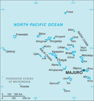 Marshall Islands: CIA World Factbook map from 2021; original boundary notes preserved.