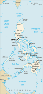 Philippines: CIA World Factbook map from 2021; original boundary notes preserved.