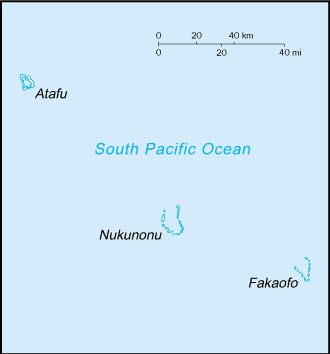 Tokelau: CIA World Factbook map from 2021; original boundary notes preserved.