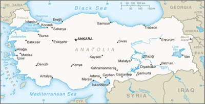 Turkiye: CIA World Factbook map from 2021; original boundary notes preserved.