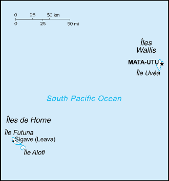 Wallis and Futuna: CIA World Factbook map from 2021; original boundary notes preserved.