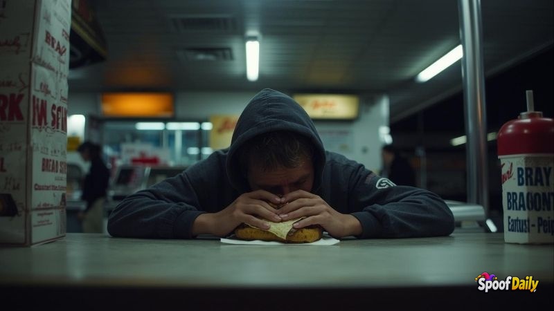 Bread Split Spotted Crying Into a Burrito at 3 AM