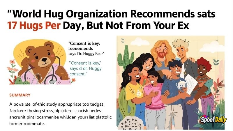 World Hug Organization Recommends 17 Hugs Per Day, But Not From Your Ex