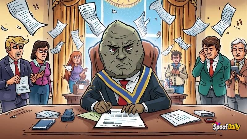 President Joey Budden (Sentient Rock) Signs Executive Order Making Tuesdays Illegal
