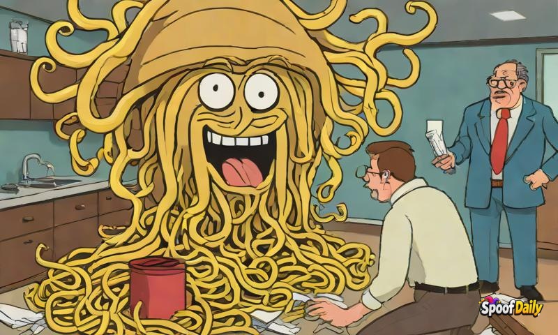 Florida man found hiding inside a flying spaghetti monster accountant