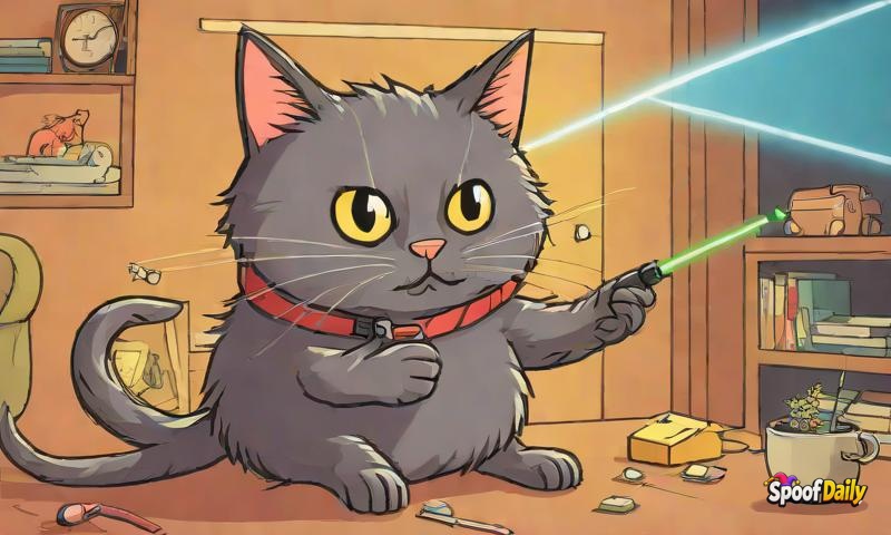 Mittens Whiskerbottom Catches Laser Pointer After 7 Years, Has Existential Crisis