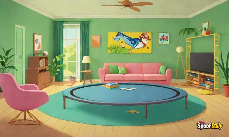Bing Bong McBoing Installs Trampoline Floor In Living Room, Calls It 'Active Seating'