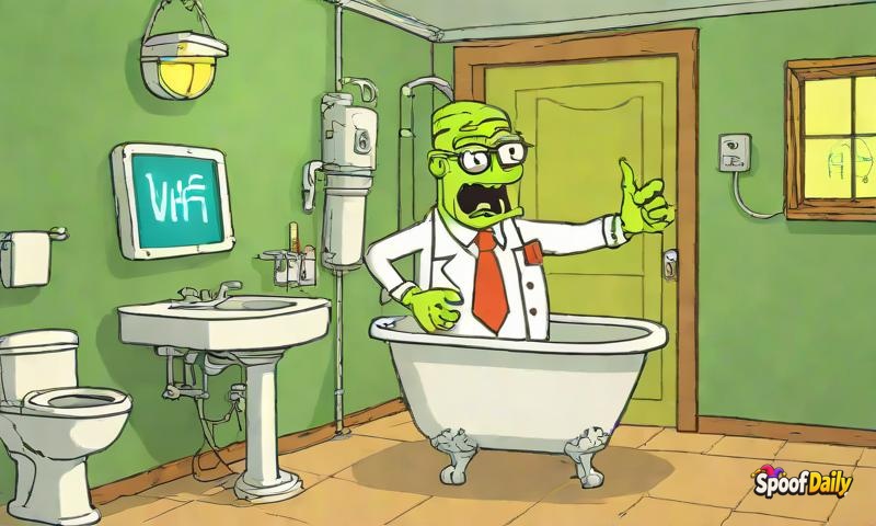 Professor Wobble McStumble Discovers That WiFi Signal Is Afraid Of Bathrooms